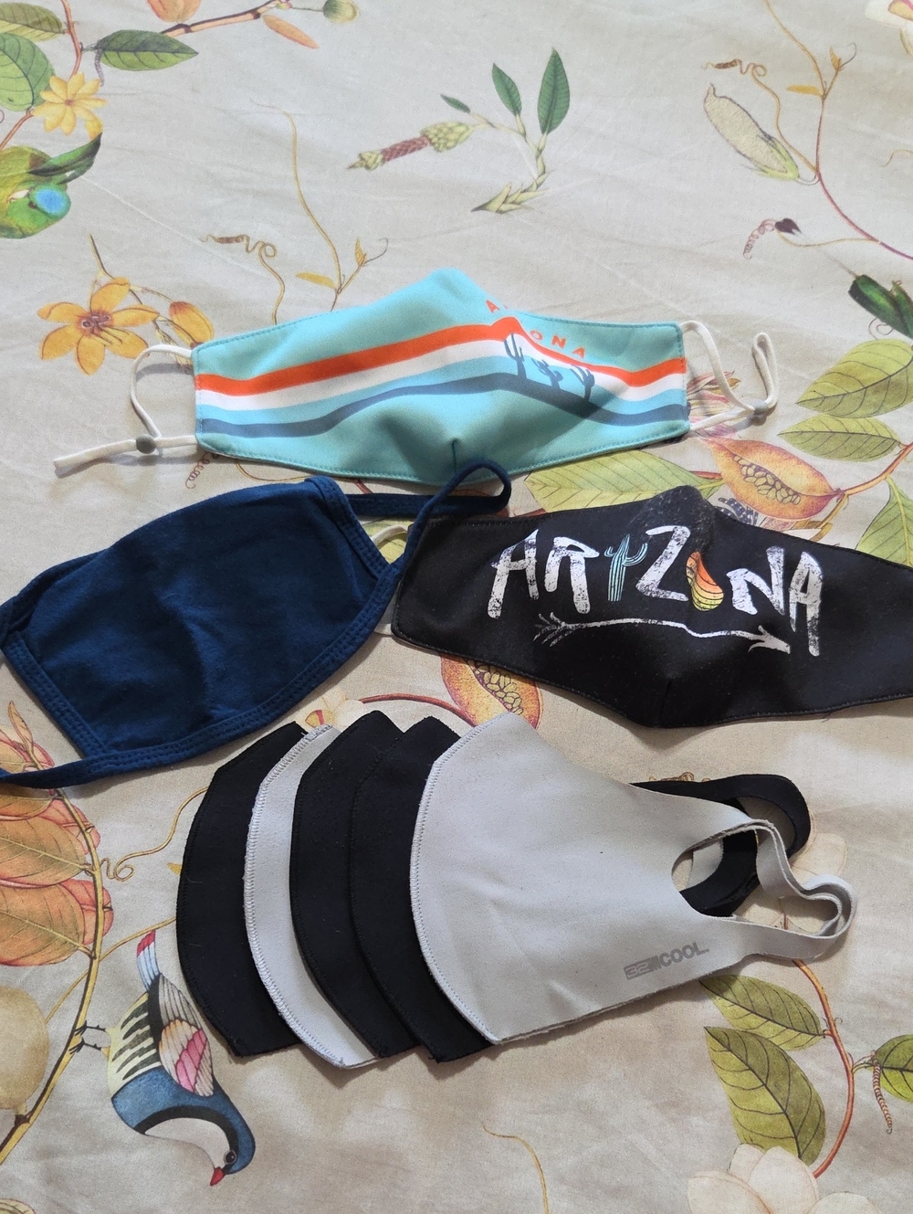 Assorted 8 Reusable Face Masks with Arizona Graphic